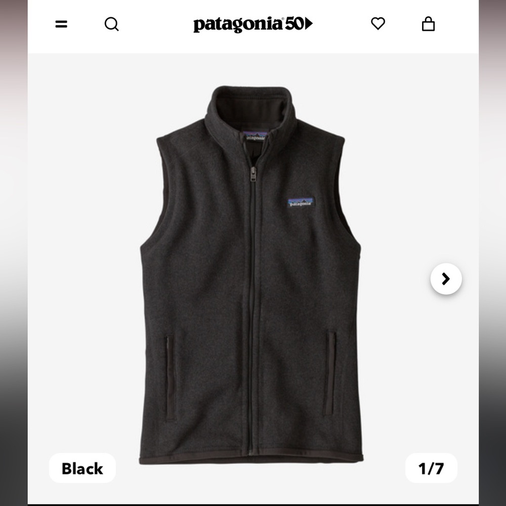 Patagonia better sweater black vest